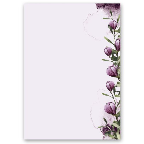 Motif Letter Paper! CROCUSES 100 sheets DIN A6 Flowers & Petals, Spring, Paper-Media