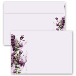 10 patterned envelopes CROCUSES in C6 format (windowless) Flowers & Petals, Spring, Paper-Media