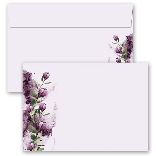 50 patterned envelopes CROCUSES in C6 format (windowless) Flowers & Petals, Spring, Paper-Media