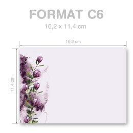 Envelopes Flowers & Petals, CROCUSES 50 envelopes - DIN C6 (162x114 mm) | Self-adhesive | Order online! | Paper-Media