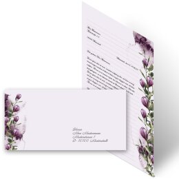 Briefpapier Set KROKUSSE - 20-tlg. DL (ohne Fenster)