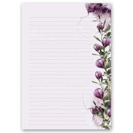 Stationery-Sets Flowers & Petals, CROCUSES 100-pc. Complete set - DIN A4 & DIN LONG Set. | Order online! | Paper-Media