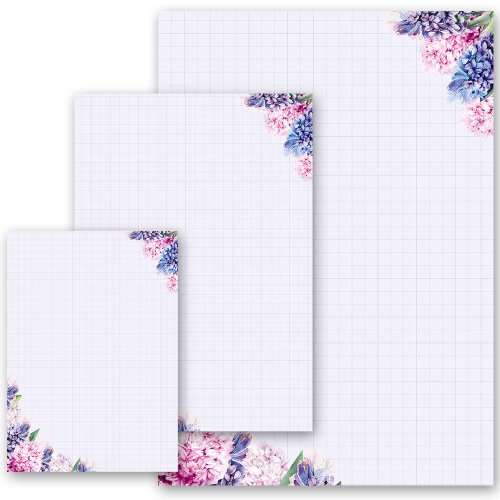 Motif Letter Paper! HYACINTHS Flowers & Petals, Invitation, Paper-Media