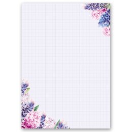 Motif Letter Paper! HYACINTHS 250 sheets DIN A4 Flowers & Petals, Invitation, Paper-Media