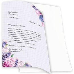 Stationery-Motif HYACINTHS | Flowers & Petals | High quality Stationery DIN A4 - 250 Sheets | 90 g/m² | Printed on one side | Order online! | Paper-Media