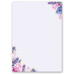 Motif Letter Paper! HYACINTHS 100 sheets DIN A6 Flowers &...