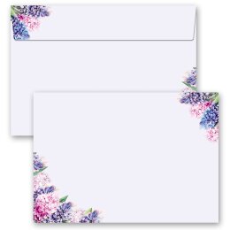 Briefumschläge HYAZINTHEN - 100 Stück C6 (ohne Fenster) Blumen & Blüten, Große Auswahl, Paper-Media