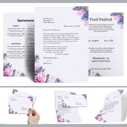 Briefpapier Set HYAZINTHEN - 40-tlg. DL (ohne Fenster)