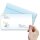 25 patterned envelopes BABY PACIFIER (BLUE) in standard DIN long format (windowless)