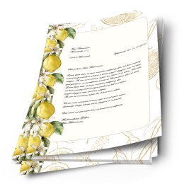 Motif Letter Paper! LEMONS 20 sheets DIN A4