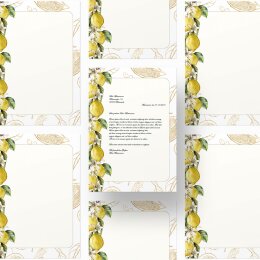 Briefpapier ZITRONEN - DIN A4 Format 50 Blatt