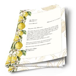 Motif Letter Paper! LEMONS 50 sheets DIN A4
