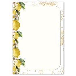 Motif Letter Paper! LEMONS 100 sheets DIN A6 Food & Drinks, Fruit, Paper-Media