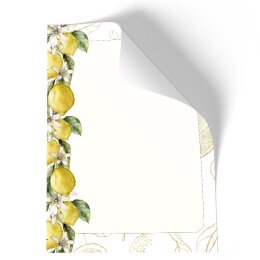 Stationery-Motif LEMONS | Food & Drinks | High quality Stationery DIN A6 - 100 Sheets | 90 g/m² | Printed on one side | Order online! | Paper-Media