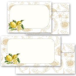 25 patterned envelopes LEMONS in C6 format (windowless)