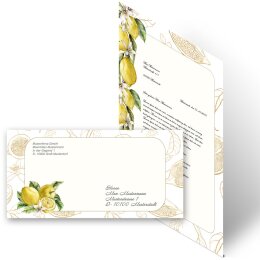 100-pc. Complete Motif Letter Paper-Set LEMONS