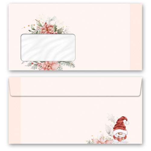 10 patterned envelopes CHRISTMAS TALE in standard DIN long format (with windows) Christmas, Christmas envelopes, Paper-Media