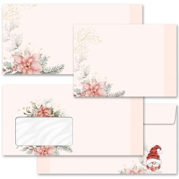 10 patterned envelopes CHRISTMAS TALE in standard DIN long format (with windows)