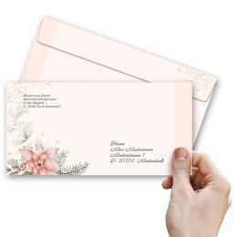 100 patterned envelopes CHRISTMAS TALE in standard DIN long format (with windows)