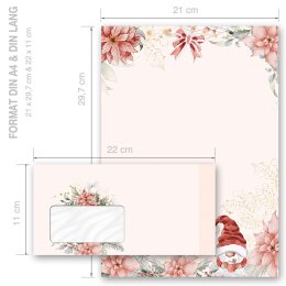 100-pc. Complete Motif Letter Paper-Set CHRISTMAS TALE