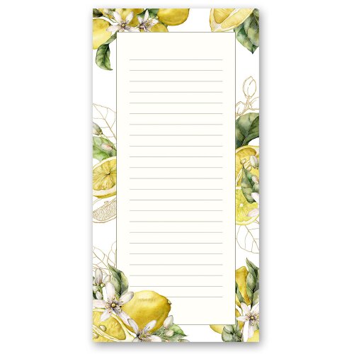 Notepads LEMONS | DIN LONG Format Food & Drinks, Fruit, Paper-Media