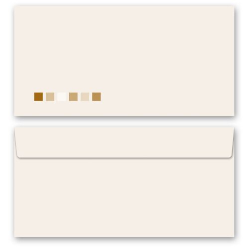 25 patterned envelopes SQUARES in standard DIN long format (windowless) Special Occasions, Colored, Paper-Media