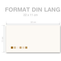 Envelopes Special Occasions, SQUARES 25 envelopes (windowless) - DIN LONG (220x110 mm) | Self-adhesive | Order online! | Paper-Media
