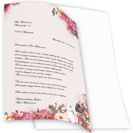 Carta da lettera decorati CONIGLIETTI DI FIORE