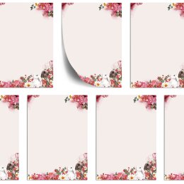 Motif Letter Paper! FLOWER BUNNIES 100 sheets DIN A5