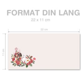 FLOWER BUNNIES Briefumschläge Spring motif CLASSIC 10 envelopes (windowless) Paper-Media DLOF-8373-10