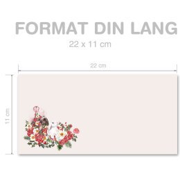 BLUMENHASEN Briefumschläge Frühlingsmotiv CLASSIC 100 Briefumschläge (ohne Fenster) Paper-Media DLOF-8373-100