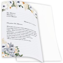 HASENWIESE Briefpapier Tiere CLASSIC 50 Blatt Briefpapier, DIN A4 (210x297 mm), A4C-8374-50