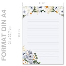 Briefpapier HASENWIESE - DIN A4 Format 50 Blatt