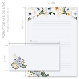 Briefpapier Set HASENWIESE - 200-tlg. DL (ohne Fenster)