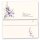 Envelopes Flowers & Petals, PURPLE FLOWERS 50 envelopes (windowless) - DIN LONG (220x110 mm) | Self-adhesive | Order online! | Paper-Media