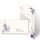 100-pc. Complete Motif Letter Paper-Set PURPLE FLOWERS