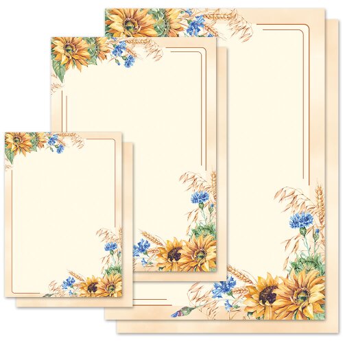 Motif Letter Paper! LATE SUMMER Flowers & Petals, Seasons - Summer, Summer motif, Paper-Media