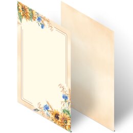 Stationery-Motif LATE SUMMER | Flowers & Petals, Seasons - Summer | High quality Stationery DIN A4 - 50 Sheets | 90 g/m² | Printed on both sides | Order online! | Paper-Media