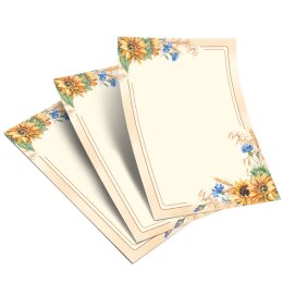 Stationery-Motif LATE SUMMER | Flowers & Petals, Seasons - Summer | High quality Stationery DIN A5 - 100 Sheets | 90 g/m² | Printed on both sides | Order online! | Paper-Media