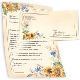 50 patterned envelopes LATE SUMMER in standard DIN long format (windowless)