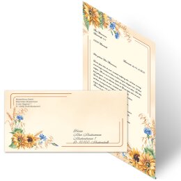 Motiv-Briefpapier Set SPÄTSOMMER - 100-tlg. DL (ohne Fenster)