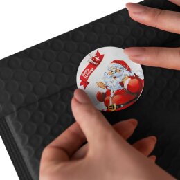 50 stickers HAPPY HOLIDAYS - MOTIF - Christmas motif Round Ø 4,5 cm