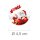 50 pegatinas HAPPY HOLIDAYS - Motivo navideño Redondo Ø 4,5 cm Película adhesiva de 90 µm blanco mate, Navidad Ocasiones especiales | Paper-Media