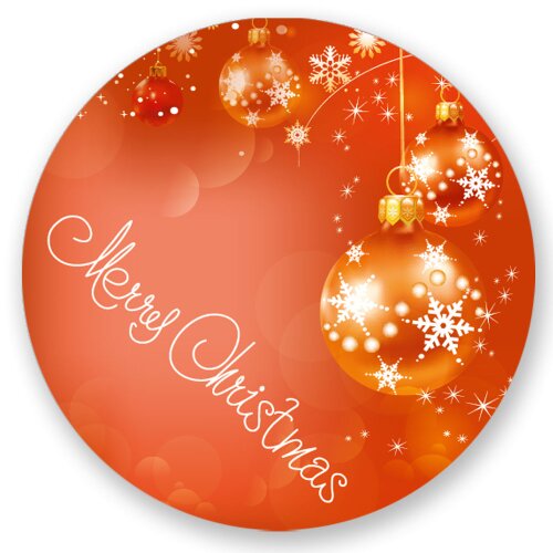 50 stickers MERRY CHRISTMAS - EN - Christmas motif Round Ø 4,5 cm Special Occasions, Christmas motif, Paper-Media
