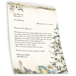 Motif Letter Paper! FESTIVE CHRISTMAS TREE 20 sheets DIN A4