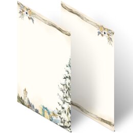 FESTLICHER TANNENBAUM Briefpapier Weihnachtspapier ELEGANT 50 Blatt Briefpapier, DIN A4 (210x297 mm), A4E-4048-50