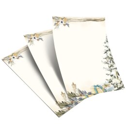 Briefpapier - Motiv FESTLICHER TANNENBAUM | Weihnachten | Hochwertiges DIN A5 Briefpapier - 50 Blatt | 90 g/m² | beidseitig bedruckt | Online bestellen!