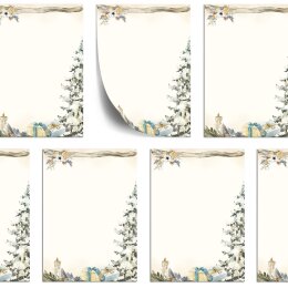 50 fogli di carta da lettera decorati ALBERO DI NATALE FESTIVO DIN A5
