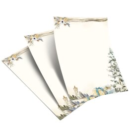 Briefpapier - Motiv FESTLICHER TANNENBAUM | Weihnachten | Hochwertiges DIN A6 Briefpapier - 100 Blatt | 90 g/m² | beidseitig bedruckt | Online bestellen!