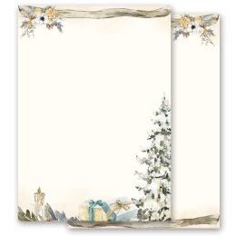 Papel de carta ÁRBOL DE NAVIDAD FESTIVO - 100...